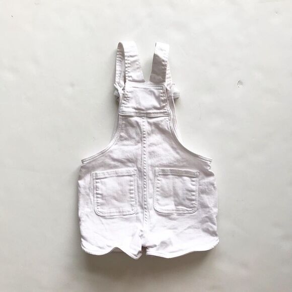 Babygap White knot straps denim shortalls EUC 2T - Picture 4 of 4